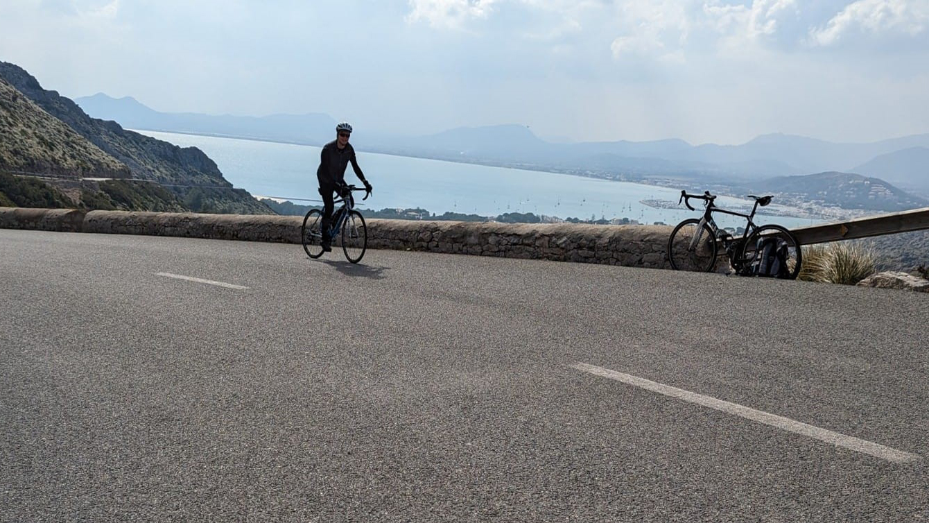 Image showing me riding my bicycle at Mallorca